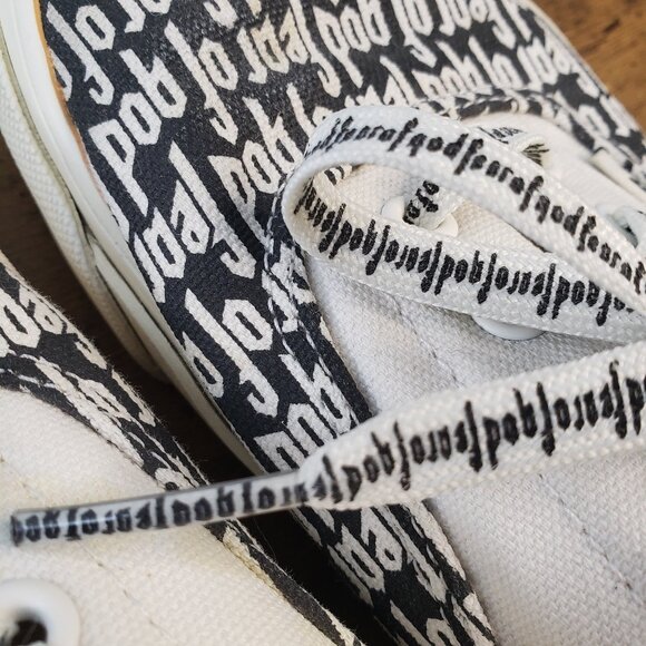 Vans x Fear of God Era 95 DX  White + Black FOG lace up sneakers - Picture 12 of 13